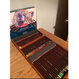 A fantastic set of 48 Derwent Coloursoft pencils in a wooden presentation case.