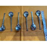 Set of 6 hallmarked silver jam spoons.