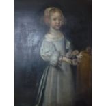 ATTRIBUTED TO DANIEL MYTENS "Daughter of Wm Ffarington", a portrait study, full length,