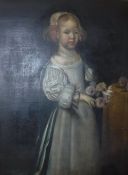 ATTRIBUTED TO DANIEL MYTENS "Daughter of Wm Ffarington", a portrait study, full length,