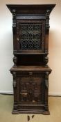 A Victorian carved oak Gothic Revival cabinet,