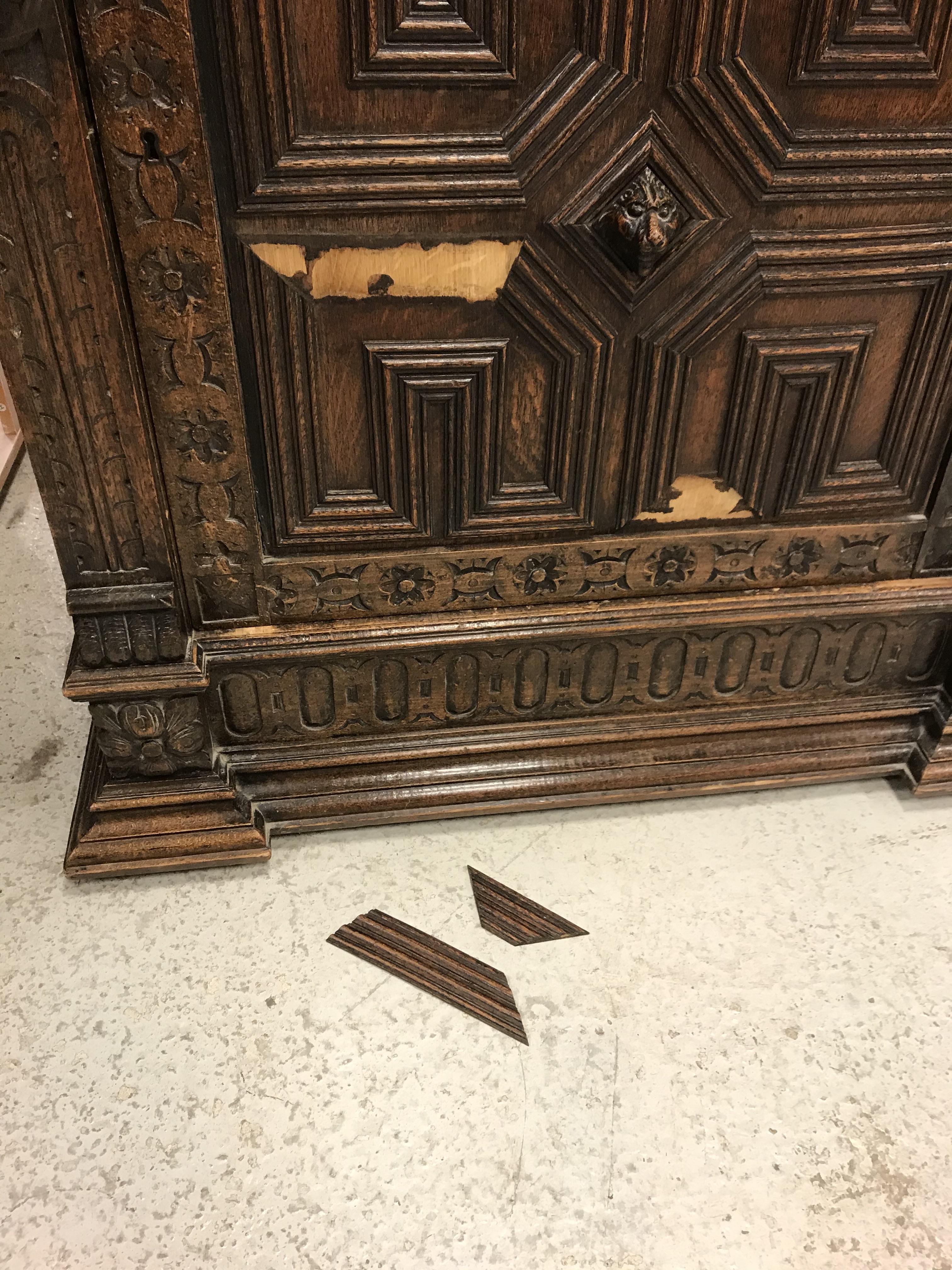 A Victorian carved oak Gothic Revival cabinet, - Image 2 of 24
