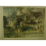 AFTER SIR WILLIAM RUSSELL FLINT "In Sunny Perigord", limited edition colour print No'd.
