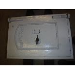 A Fire and Theft Resistant safe, later white painted, with keys, 46 cm wide x 46.