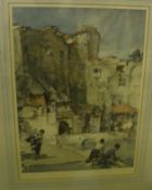 AFTER SIR WILLIAM RUSSELL FLINT "Beyond the Walls", limited edition colour print, No'd.