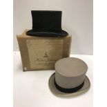 A Herbert Johnson black silk top hat in Herbert Johnson box,