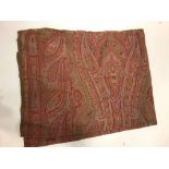 A Paisley throw in red and blue
