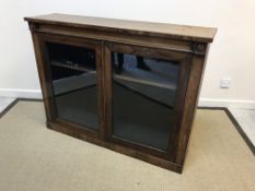 A Victorian rosewood dwarf bookcase cabinet,