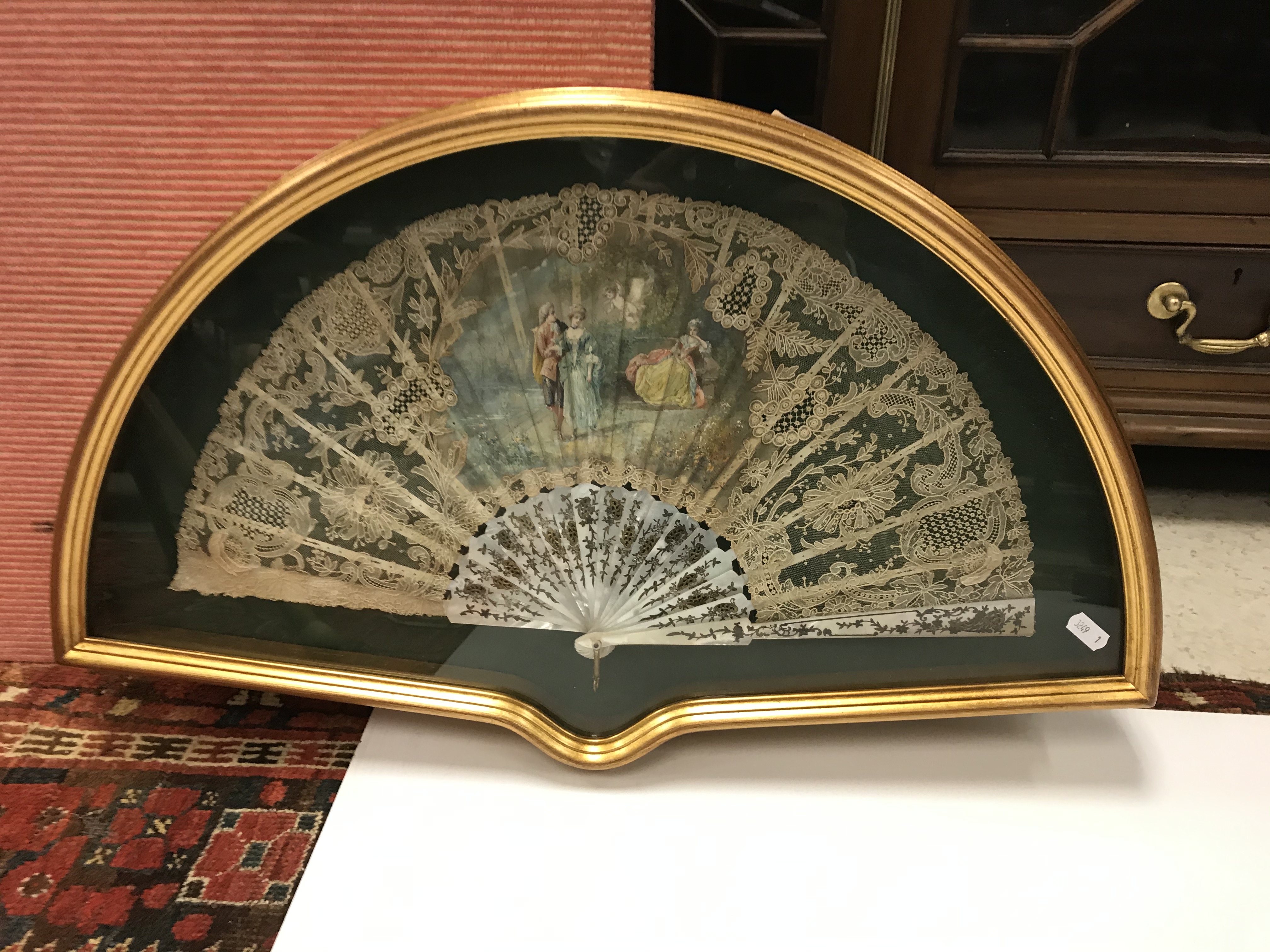 A late 19th Century J Donzel fan, - Image 2 of 20