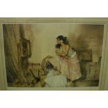 AFTER SIR WILLIAM RUSSELL FLINT "Model and Critic", limited edition colour print, No'd.