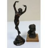 A bronze figure of a dancer "Vivian" AFTER LORENZL, 22.