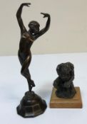 A bronze figure of a dancer "Vivian" AFTER LORENZL, 22.