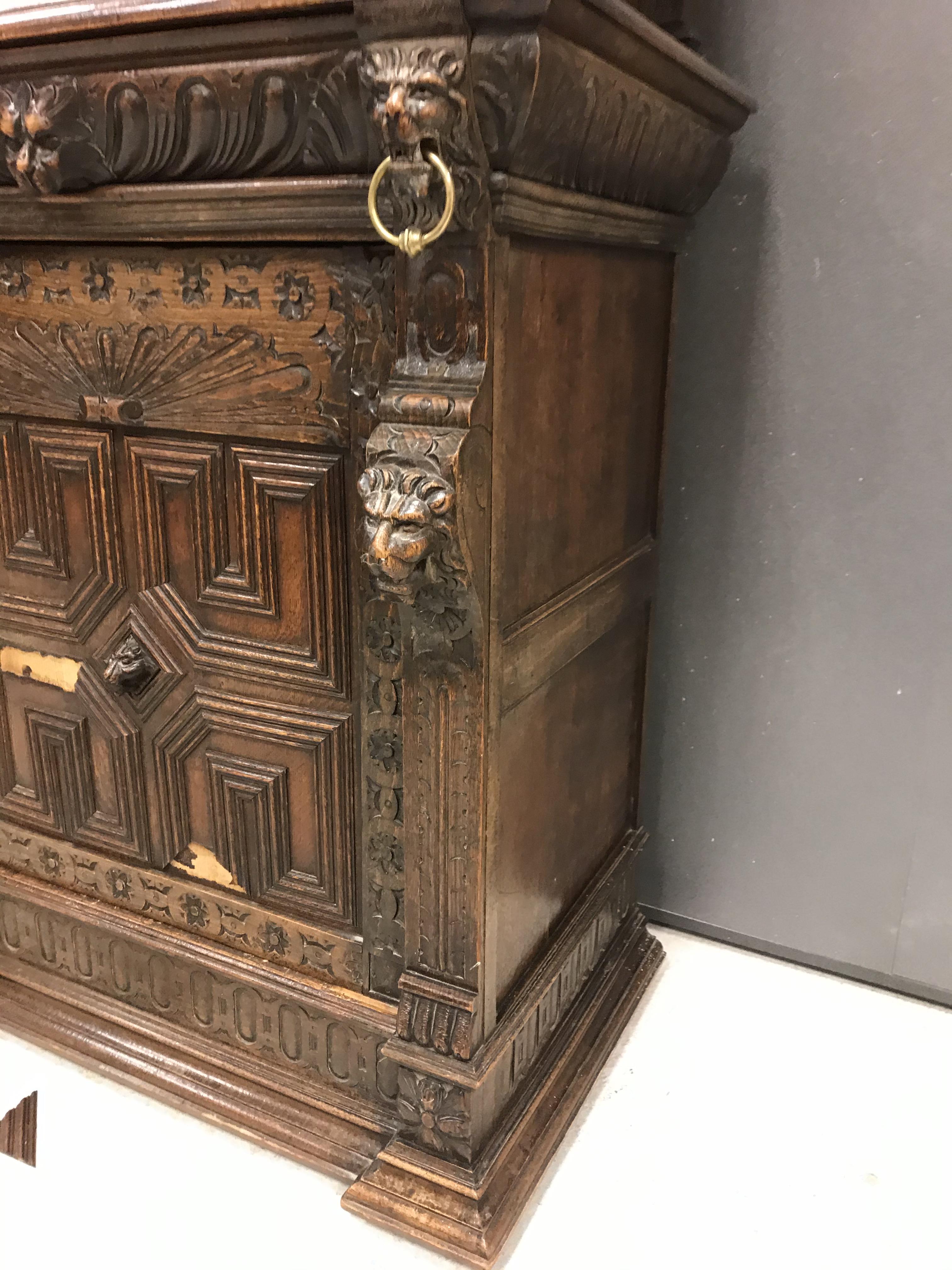 A Victorian carved oak Gothic Revival cabinet, - Image 7 of 24