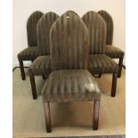 A set of six circa 2015 "The Dining Chair Company" dining chairs in the Georgian taste with brown