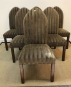 A set of six circa 2015 "The Dining Chair Company" dining chairs in the Georgian taste with brown