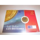 A 22 carat gold £25 Britannia coin,