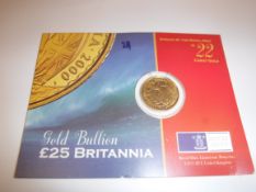 A 22 carat gold £25 Britannia coin,
