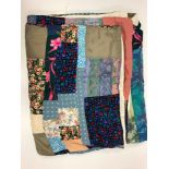 A vintage patchwork quilt cover