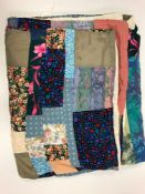 A vintage patchwork quilt cover