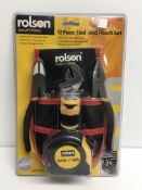 A Rolson 12 piece tool and pouch set