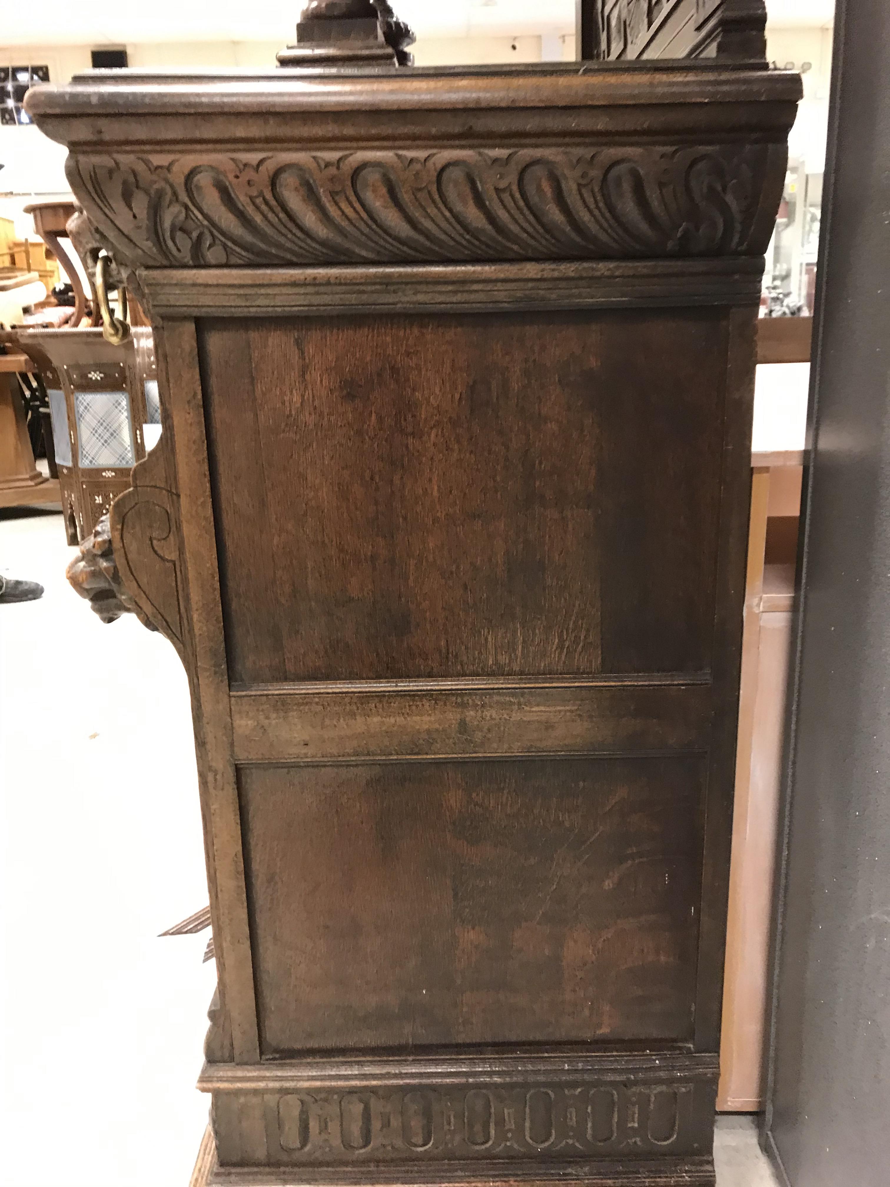 A Victorian carved oak Gothic Revival cabinet, - Image 10 of 24