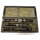 A Ruddle & Rose cocus wood wooden flute, circa 1827-37, No'd.