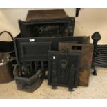 A Victorian cast iron range,