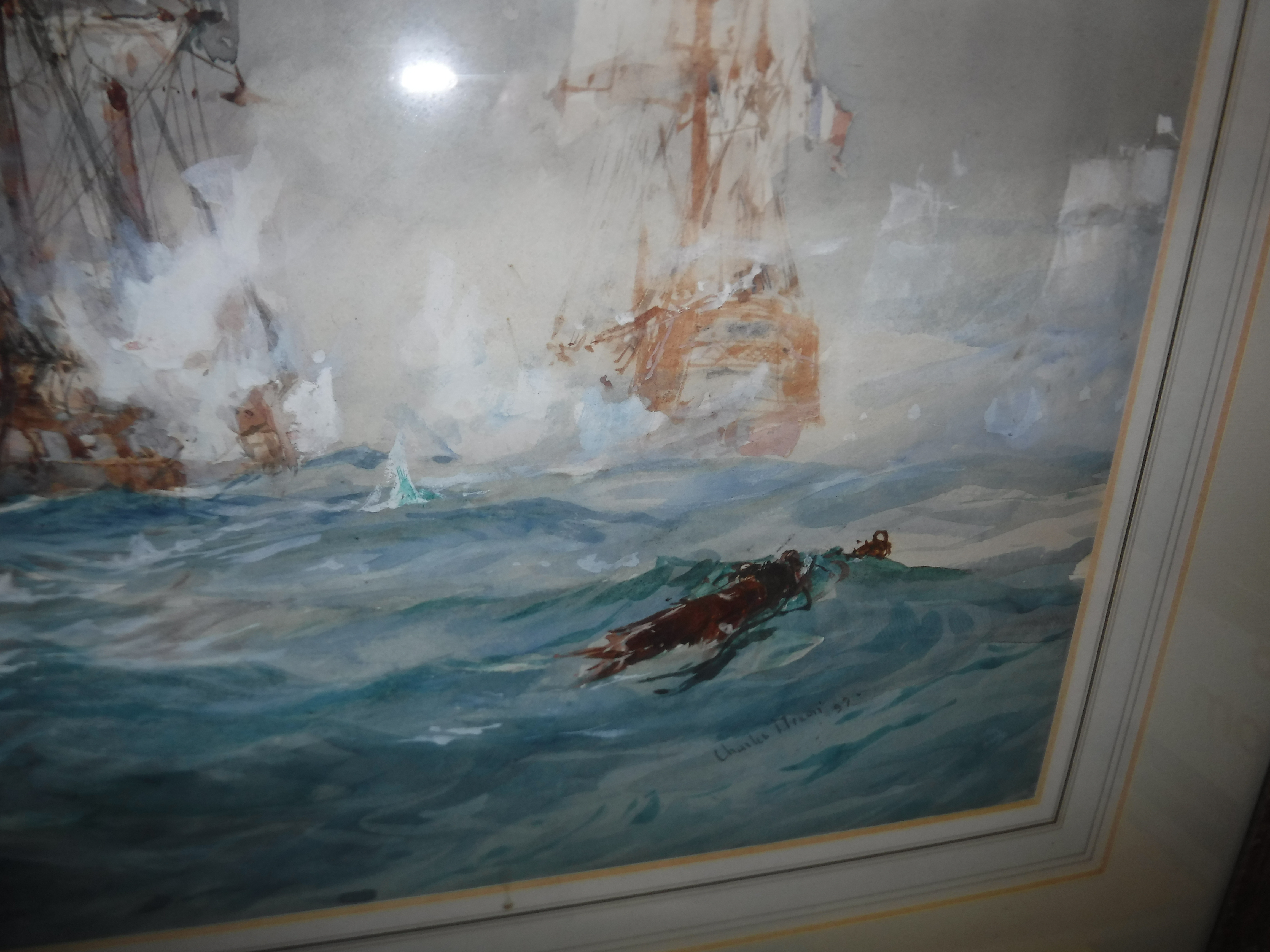 CHARLES EDWARD DIXON (1872-1934) "The Battle of Cape St. - Image 19 of 20