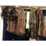 A collection of furs to include an ermine fur tippet, fox fur tippet,