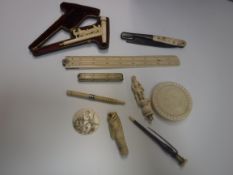 A collection of 19th Century ivory,