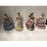 A collection of four Wedgwood limited edition figurines for Spink comprising "The Turn of the