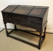 An oak clerk's desk in the 18th Century manner,