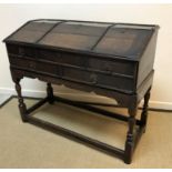 An oak clerk's desk in the 18th Century manner,