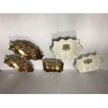 Two Royal Crown Derby "Imari" pattern oval lobed pin dishes, 14 cm long,