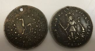 A Bolivia Potosi silver proclamation medal 1825 for the Liberation of Colombia and Peru,