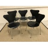 A set of five circa 2001 Fritz Hansen "B