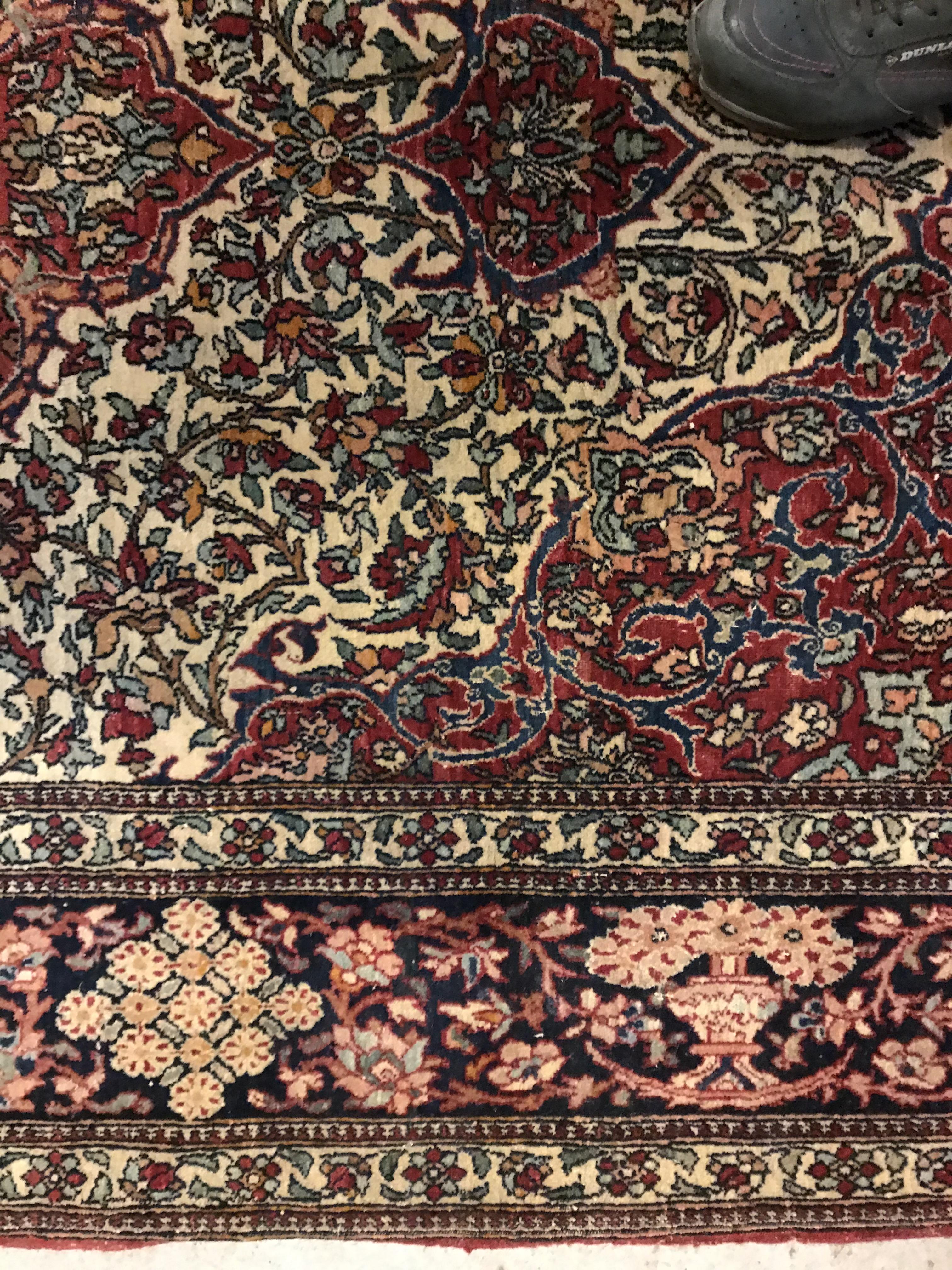 A fine Isphahan rug, the central panel s - Image 3 of 42