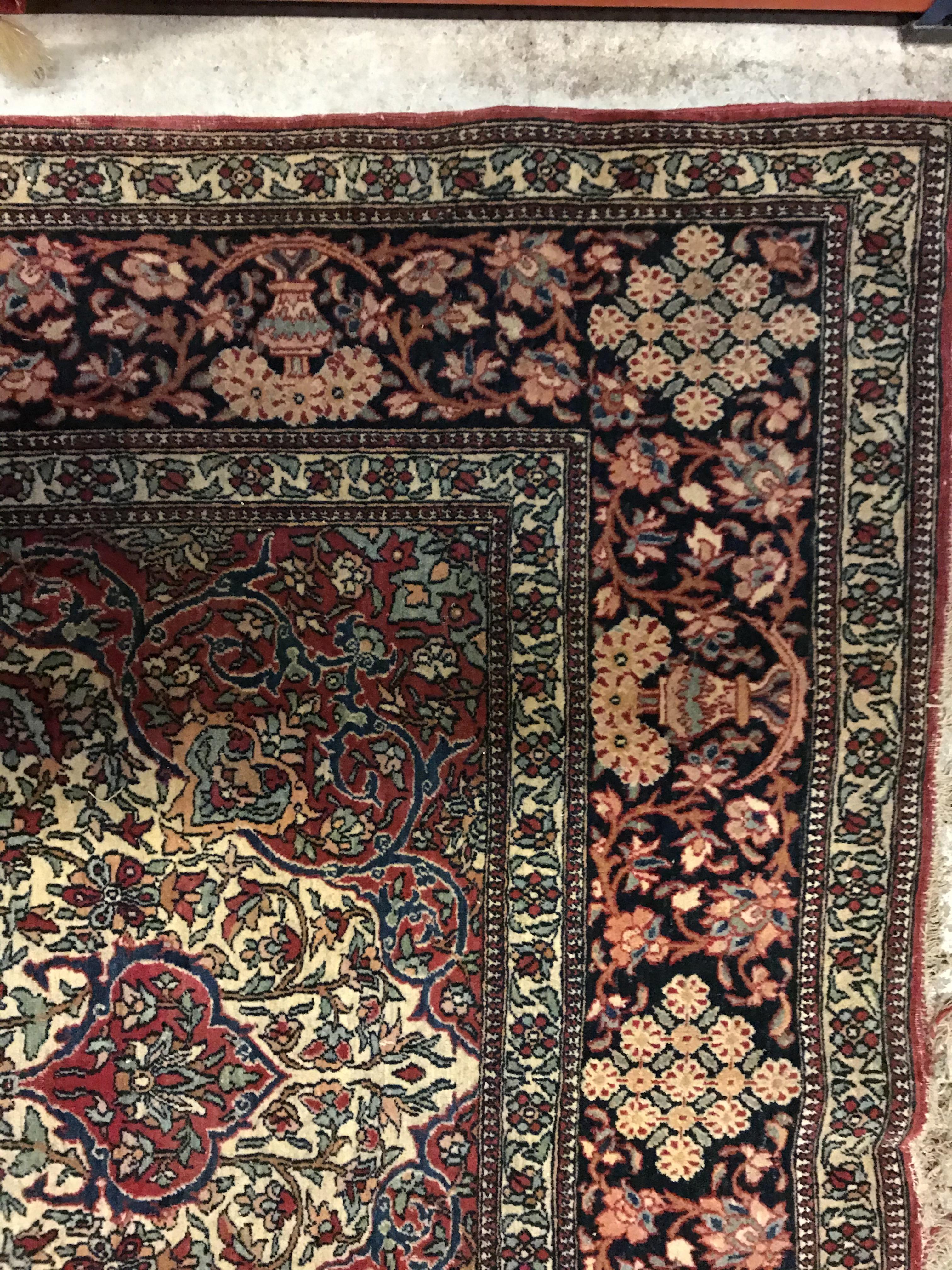 A fine Isphahan rug, the central panel s - Image 10 of 42