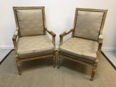 A pair of 19th Century gilt decorated el