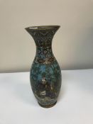 A Chinese cloisonne vase of baluster for