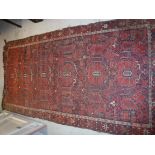 A Beshir carpet, the central panel set w