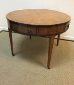 A circa 1900 Sheraton Revival partridgewood centre table,