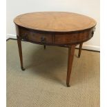 A circa 1900 Sheraton Revival partridgewood centre table,