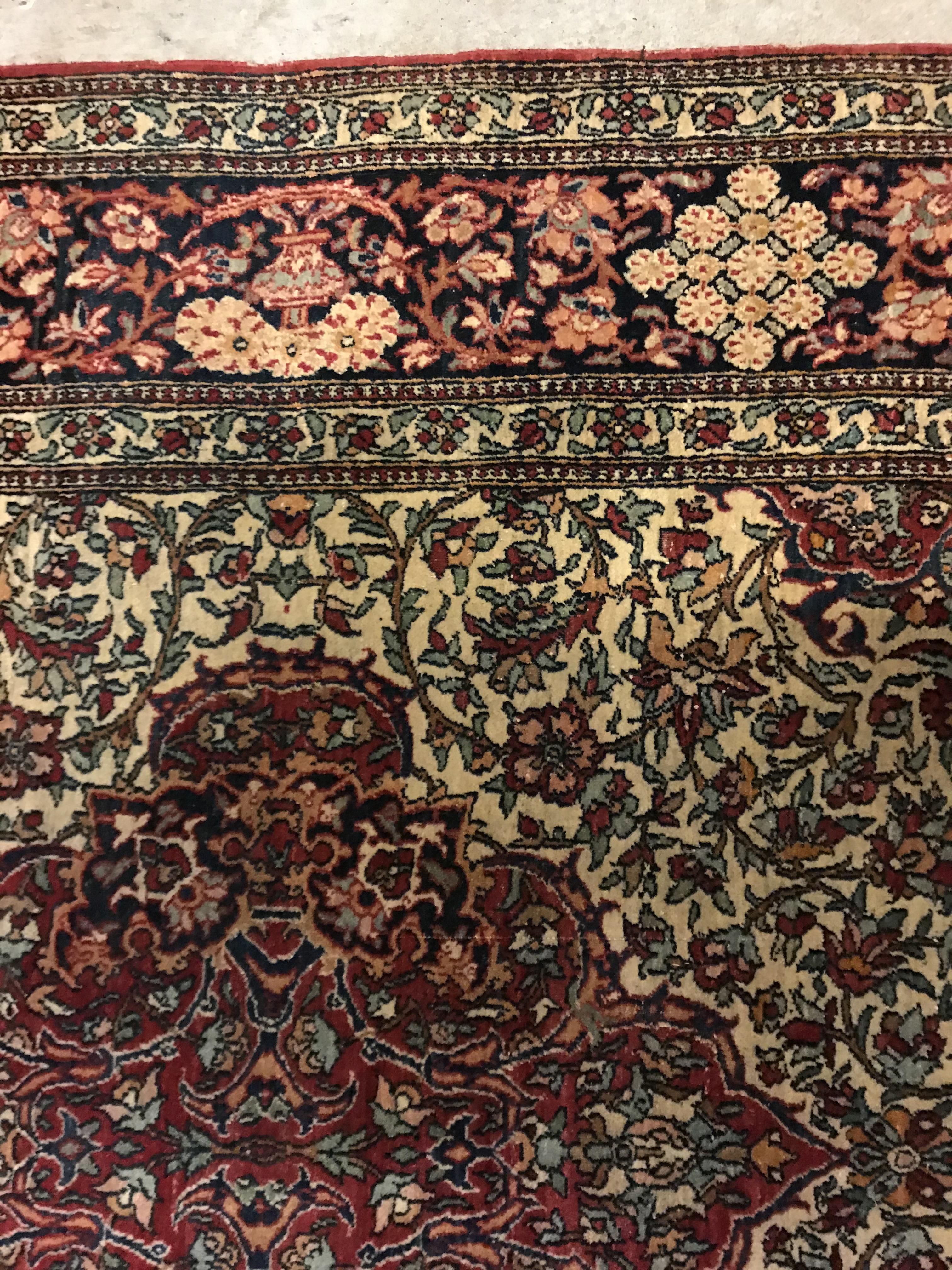A fine Isphahan rug, the central panel s - Image 5 of 42