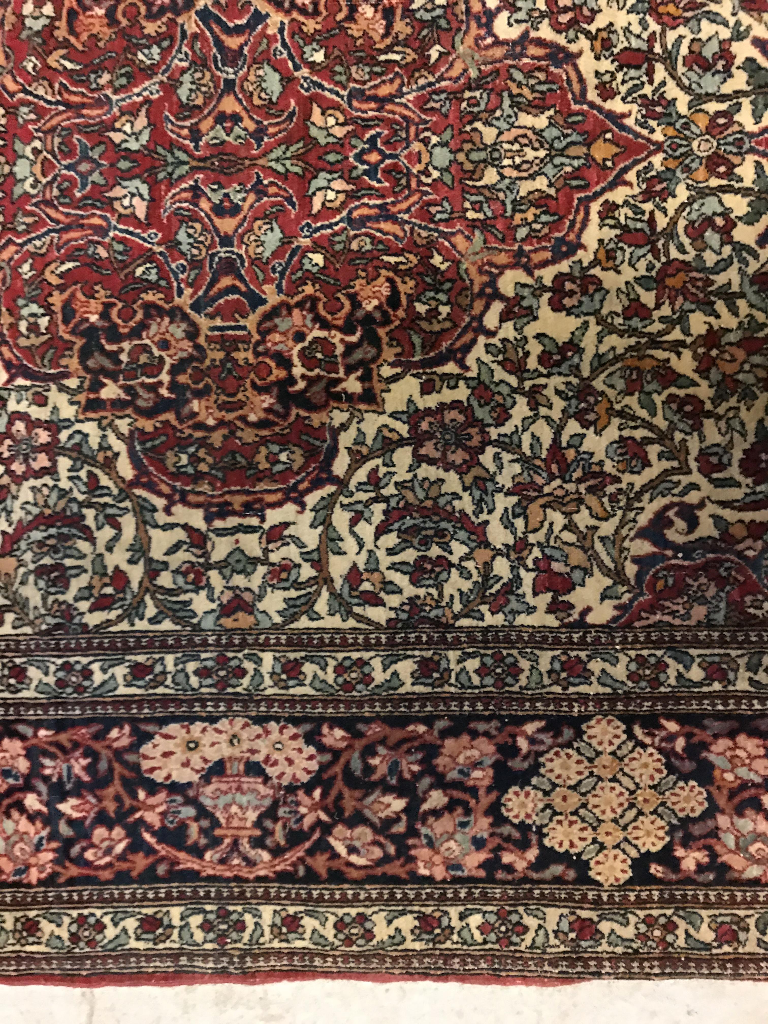 A fine Isphahan rug, the central panel s - Image 6 of 42