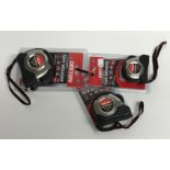 Three Dekton professional tape measures,