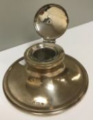 A silver capstan inkwell (by William Hutton & Sons, Sheffield 1933), 13.5 cm diameter