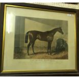 AFTER J F HERRING "Charles XII", coloured engraving, size including frame approx 64 cm x 75 cm,