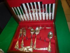 A canteen of cutlery (by George Butler & Co., Sheffield), six place setting, together with an