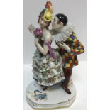 A collection of various Continental porcelain figures and figure groups including "Young artist in